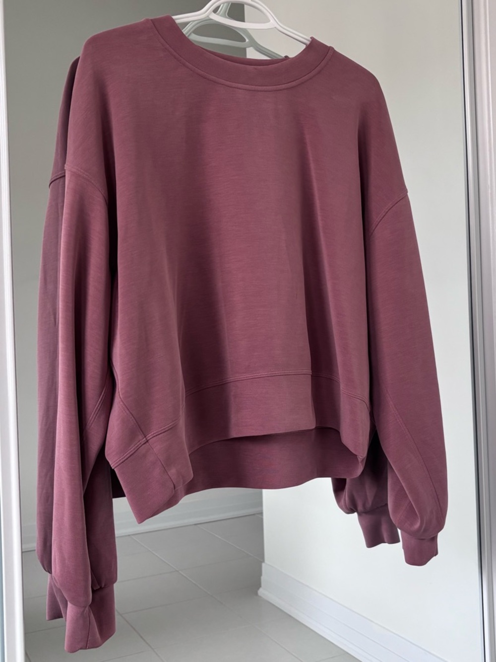 Lululemon Softstreme Perfectly Oversized Cropped Crew in Spiced Chai - Picture 1 of 5